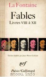 Fables : Livres VIII à XII 1974 PDF电子版封面