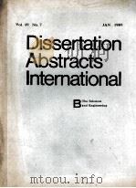 DISSERTATION ABSTRACTS INTERNATIONAL B THE SCIENCES AND ENGINEERING VOLUME 49（1989 PDF版）