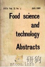 FOOD SCIENCE AND  TECHOLOGY ABSTRACTS（1989 PDF版）