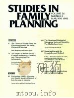 STUDIES IN FAMILY PLANNING VOLUME 26 NUMBER 2 MAR/APR 1995（ PDF版）