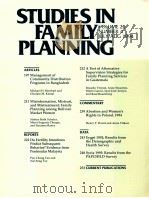 STUDIES IN FAMILY PLANNING VOLUME 25 NUMBER 4 JULY/AUG 1994 PDF电子版封面