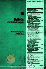 BULLETIN OF THE WORLD HEALTH ORGANIZATION PDF电子版封面