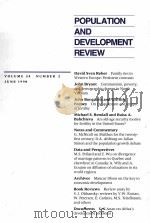 POPULATION AND DEVELOPMENT REVIEW VOLUME 24 NUMBER 2 JUNE 1998（ PDF版）