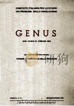 GENUS RIVISTA FONDATA DA CORRADO GINI 1993 PDF电子版封面