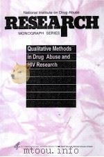 QUALITATIVE METHODS IN TRUG ABUSE AND HIV RESEARCH 1995 PDF电子版封面