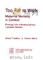 TOO FAR TO WALK:MATERNAL MORTALITY IN CONTEXT（ PDF版）