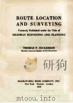 ROUTE LOCATION AND SURVEYING（1953 PDF版）