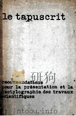 LE TAPUSCRIT 1971 PDF电子版封面 M.-L.DUFOUR