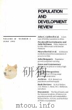 POPULATION AND DEVELOPMENT REVIEW VOLUME 18 NUMBER 2 JUNE 1992（ PDF版）