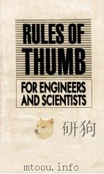 RULES OF THUMB FOR ENGINEERS AND SCIENTISTS（1991 PDF版）