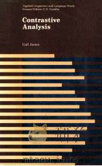 CONTRASTIVE ANALYSIS 1980 PDF电子版封面 0582553709 CARL JAMES
