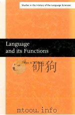 LANGUAGE AND ITS FUNCTIONS 1998 PDF电子版封面 902724572X;1556196210