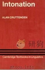 INTONATION 1986 PDF电子版封面 0521278058