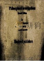 PHILOSOPHICAL INVESTINGATIONS SECOND EDITION（1953 PDF版）