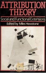 ATTRIBUTION THEORY 1983 PDF电子版封面 0631133224