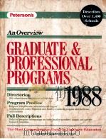 GBADUATE AND PROFESSIONAL PROGRAMS:AN OVERVEW 1988 1987 PDF电子版封面 0878665595 C. MOORE AND D. SACCHETTI