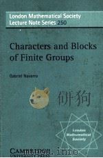 CHARACTERS AND BLOCKS OF FINITE GROUPS（1998 PDF版）