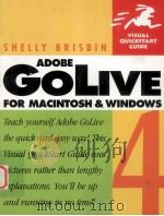 VISUAL QUICKSTART GUIDE ADOBE GOLIVE 4 FOR MACINTOSH AND WINDOWS 1999 PDF电子版封面 0201354772 SHELLY BRISBIN