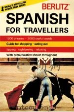 SPANISH FOR TRAVELLERS 1974 PDF电子版封面