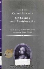 CESARE BECCARIA OF CRIMES AND PUNISHMENTS 1964 PDF电子版封面 1568860307 JANE GRIGSON