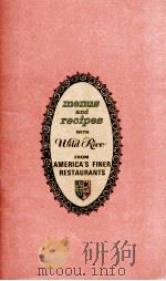 MENUS AND RECIPES WITH WILD RICE（ PDF版）