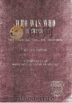 WHO WAS WHO IN AMERICA HISTORICAL VOLUME 1607-1896（1963 PDF版）