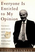 EVERYONE IS ENTITLED TO MY OPINION 1996 PDF电子版封面 0679450718