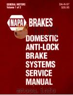 ANTI LOCK BRAKE SYSTEMS DIACNOSIS TESTING GENERAL MOTORS 1986-95 DOMESTIC CARS LIGHT TRUCKS VANS 1996 PDF电子版封面