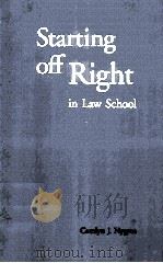 STARTING OFF RIGHT IN LAW SCHOOL（1997 PDF版）