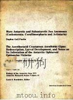 MORE ANTARCTIC AND SUBANTARCTIC SEA ANEMONES (COELENTERATA:CORALLIMORPHARIA AND ACTINIARIA) 1984 PDF电子版封面 087590193X