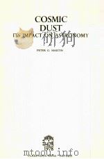 COSMIC DUST ITS IMPACT ON ASTRONOMY（1978 PDF版）