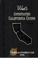WEST'S ANNOTATED CALIFORNIA CODES BUSINESS AND PROFESSIONS CODE INDEX 1997 PDF电子版封面