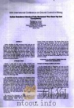 30TH INTERNATIONAL CONFERENCE ON GROUND CONTROL IN MINING（ PDF版）