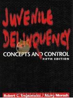 JUVENILE DELINQUENCY CONCEPTS AND CONTROL FIFTH EDITION（1992 PDF版）