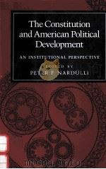 THE CONSTITUTION AND AMERICAN POLITICAL DEVELOPMENT:AN INSTITUTIONAL PERSPECTIVE 1992 PDF电子版封面 0252061748 PETER F.NARDULLI