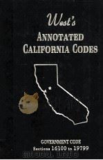 WEST'S ANNOTATED CALIFORNIA CODES GOVERNMENT CODE SECTIONS 16100 TO 19799（1995 PDF版）