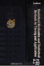 STATISTICAL MECHANICS AND STATISTICAL METHODS IN THEORY AND APPLICATION（1977 PDF版）