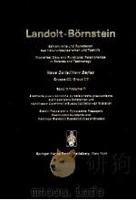 LANDOLT-BORNSTEIN NEUE SERIE NEW SERIES VOLUME11 REVISED AND EXTENDED EDITION OF VOLUMES Ⅲ/1AND Ⅲ/2（1979 PDF版）
