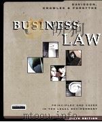 BUSINESS:PRINCIPLES AND CASES IN THE LEGAL ENVIRONMENT LAW SIXTH EDIITON 1998 PDF电子版封面 0538868562 DANIEL V.DAVIDSON BRENDA E.KNO
