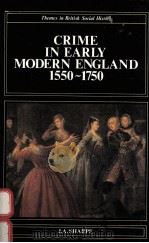 CRIME IN EARLY MODERN ENGLAND 1550-1750（1984 PDF版）