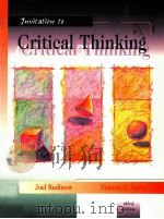 INVITATION TO CRITICAL THINKING THIRD EDITION 1994 PDF电子版封面 0155003747 JOEL RUDINOW VINCENT E.BARRY