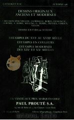 DESSINS ORIGINAUX ANCIENS ET MODERNES 1986 PDF电子版封面