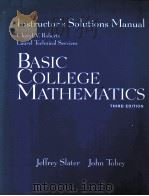 INSTRUCTOR'S SOLUTIONS MANUAL BASIC COLLEGE MATHEMATICS（1998 PDF版）