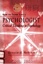 HOW TO THINK LIKE A PSYCHOLOGY（1996 PDF版）