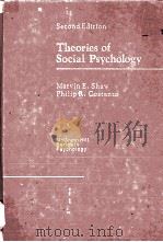 THEORIES OF SOCIAL PSYCHOLOGY SECOND EDITION 1982 PDF电子版封面 0070565120