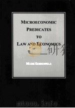 MICROECONOMIC PREDICATES TO LAW AND ECONOMICS（1996 PDF版）