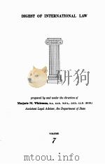 DIGEST OF INTERNATIONAL LAW  VOLUME 7（1970 PDF版）