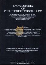 ENCYCLOPEDIA OF PUBLIC INTERNATIONAL LAW 5 1983 PDF电子版封面 0444862366