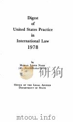 DIGEST OF UNITED STATES PRACCTICE IN INTERNATIONAL LAW 1978 1980 PDF电子版封面