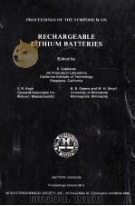 PROCEEDINGS OF THE SYMPOSIUM ON RECHARGEABLE LITHIUM BATTERIES 1990 PDF电子版封面
